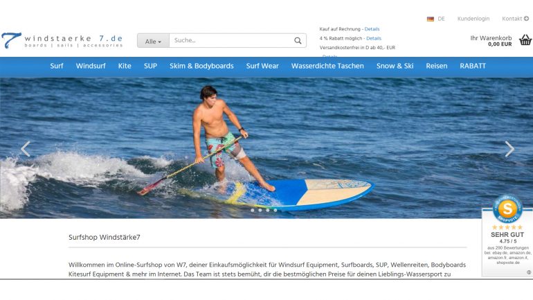 surfshop windstaerke 7 w7 im test - homepage