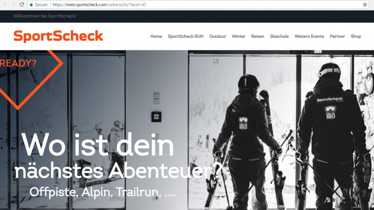 sportscheck abenteuer club screenshot