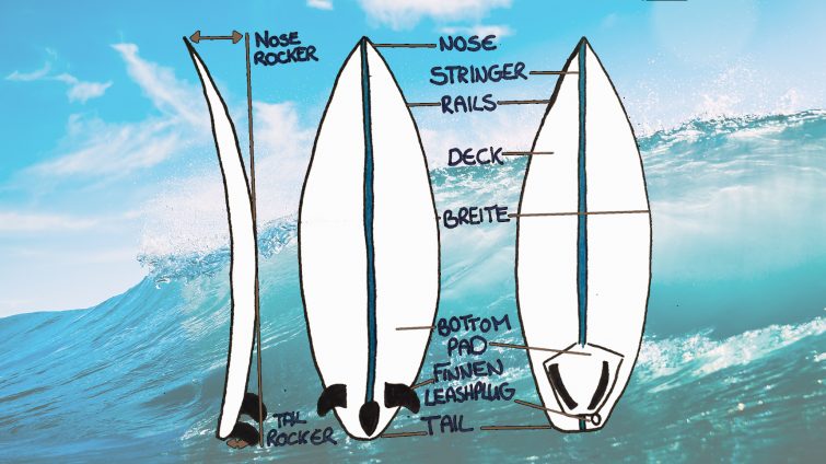 grundlegender Aufbau von Surfbrettern einfach erklärt