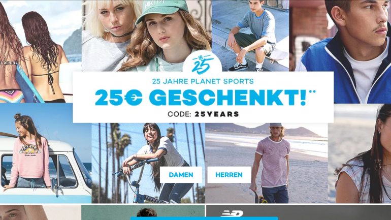 25 euro geschenkt bei planet sports gutschein code