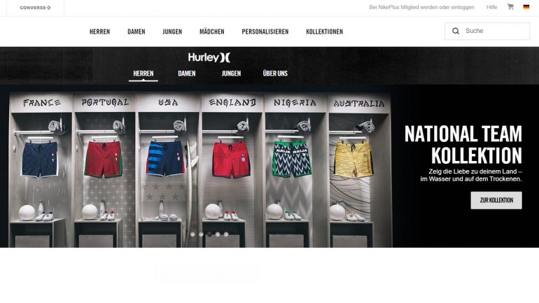 nationalteam und nationalpark boardshorts in aktion bei hurley