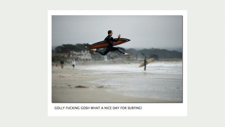 begeisterter Surfer wellenbericht meme