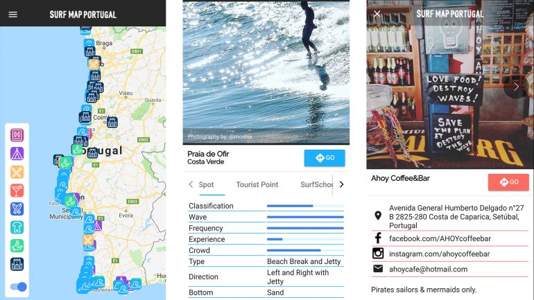 surfmap porutgal im apps test von surfern