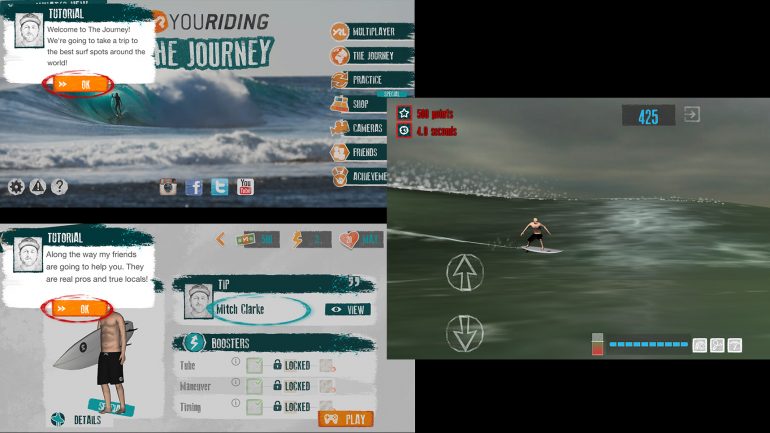 die smartphone app thejourney im surfer test surfgame