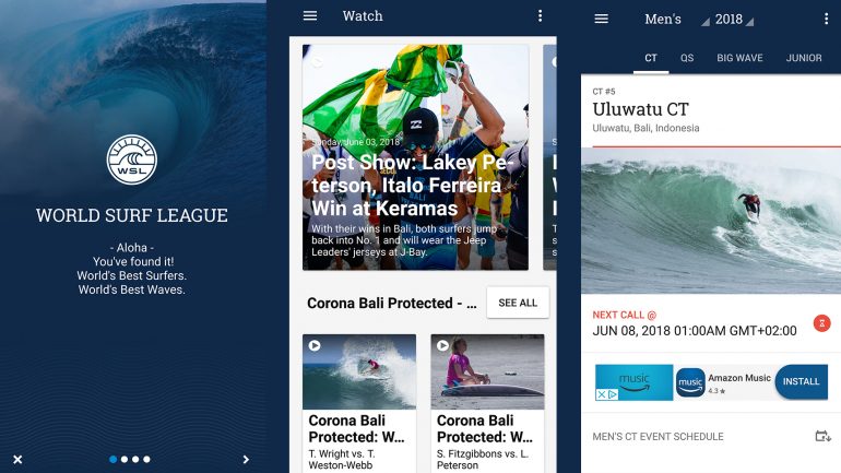 world surf league wsl app im test