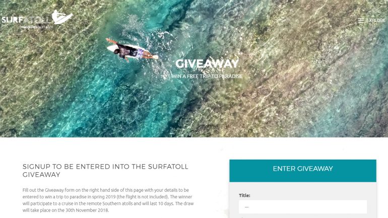 Surfer Gewinnspiel - traumreise und surftrip auf die malediven gewinnen