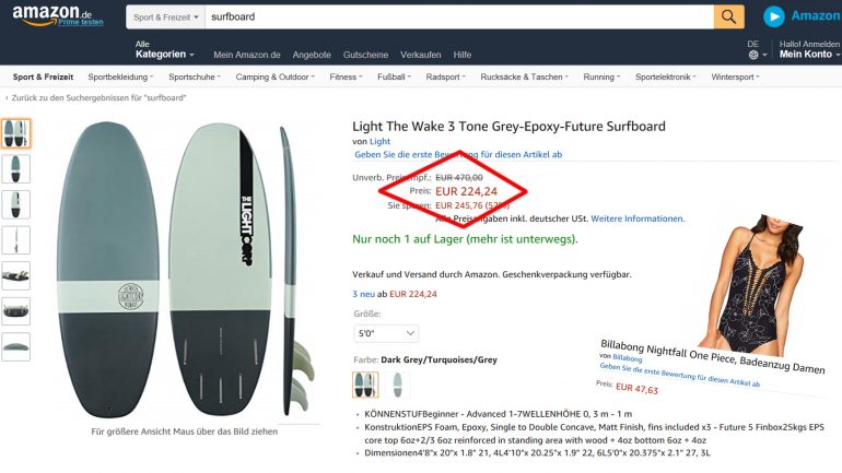 billabong damen badeanzug reduziert bei amazon und light epoxy billiges surfboard für surfer