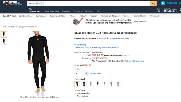 billabong absolut wetsuit im top angebot billig bei amazon