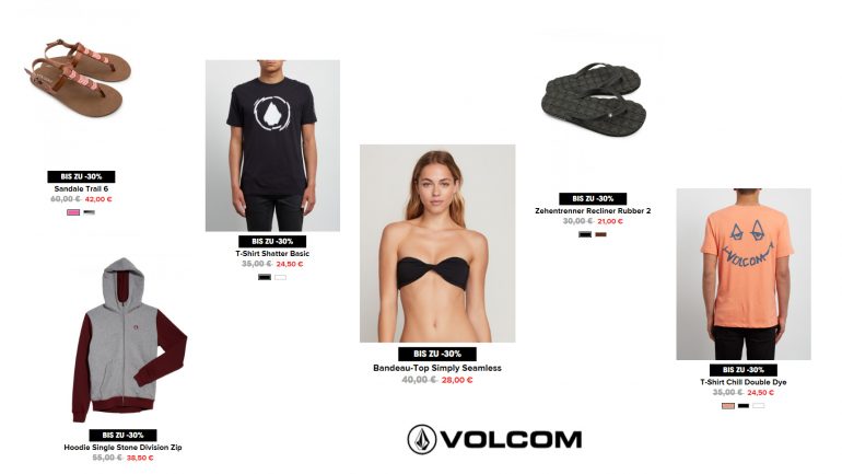 good deals bei volcom für surferinnen und surfer