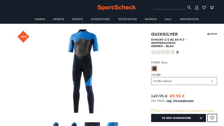 quiksilver syncro kurzärmlich angebot super billig bei sportscheck