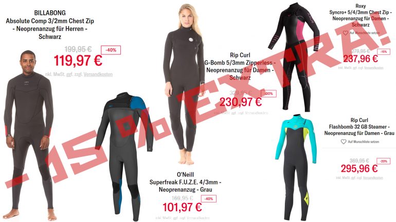 sale für surfer bei planet sports neos und co weihnachten 2018