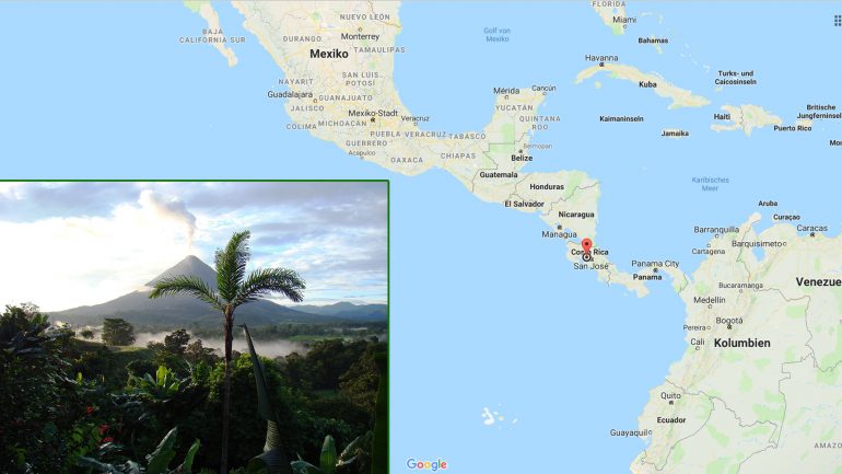 surfen in costa rica plus geographische lage