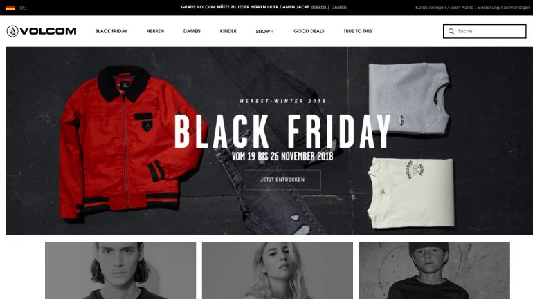 volcom online surfshop mit tollen black friday week angeboten