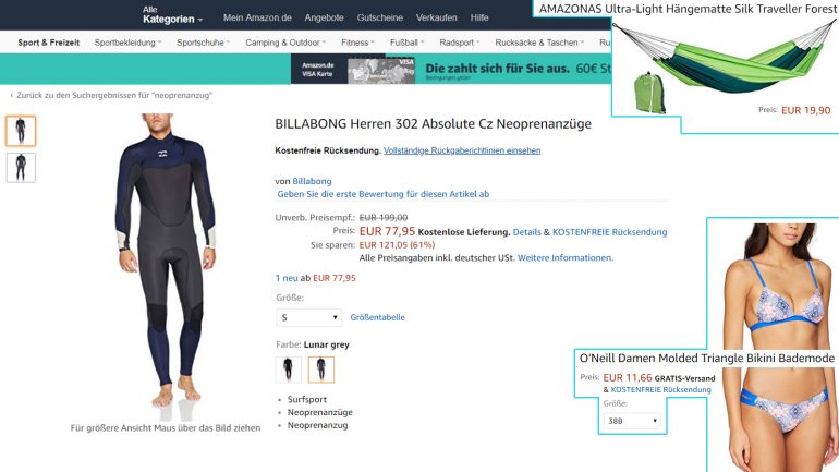 billabong neoprenanzug für surfer um 60 % billiger im sale bei amazon