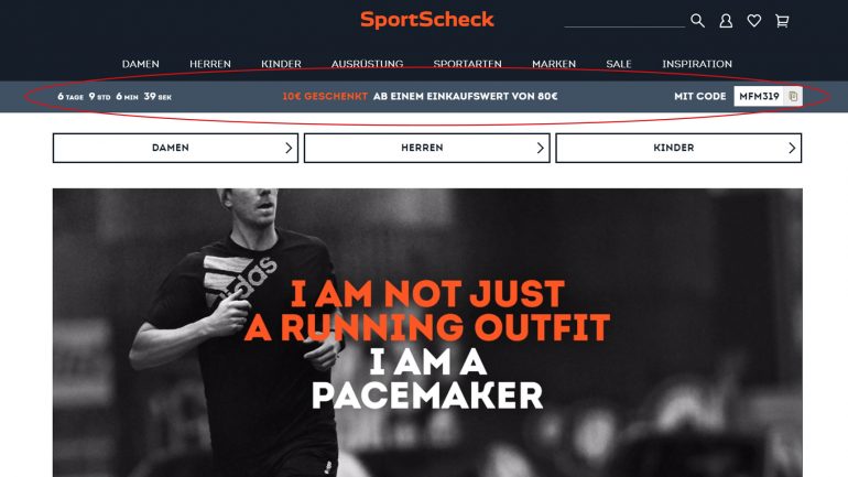 10 euro rabatt mit gutscheincode bei sportscheck.de