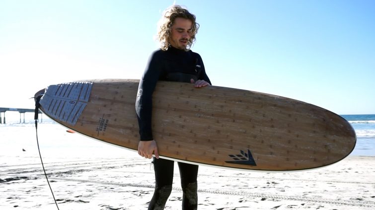 das greedy beaver surfboard von firewire am ocean beach von kalifornien im rahmen unseres surfboard tests