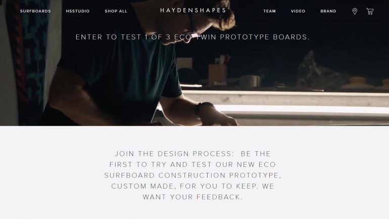 Haydenshapes Surfboard Eco Twin Fin zu gewinnen