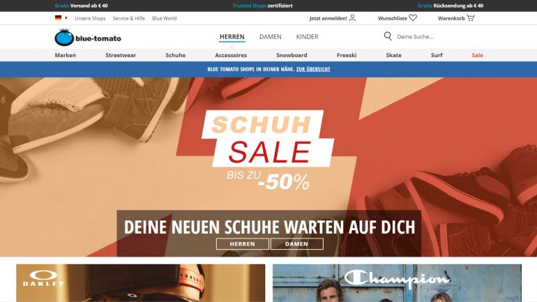 schuhe und sneaker im sale von blue tomato um 50 % und mehr preisreduziert