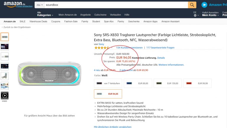 Sony soundbox preisreduziert bei amazon kaufen